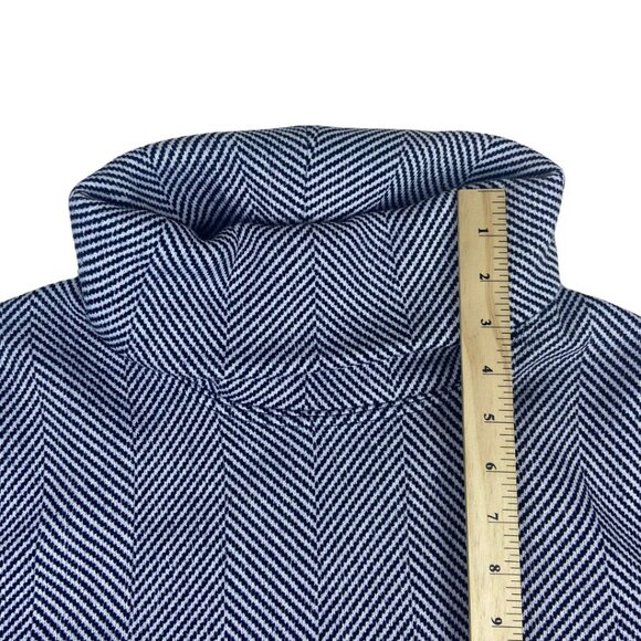 J. Crew Womens Striped Sweater Turtle Neck Black and White Pattern Fall Warm L - Picture 5 of 8